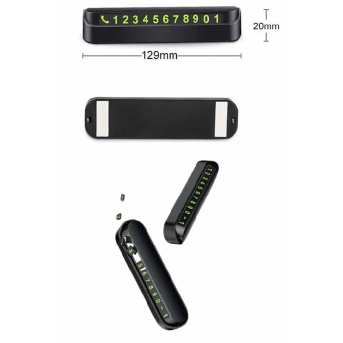 Araç İçi Numaratör Numaralık Oto Cam Kartı Fosforlu Numaratör -