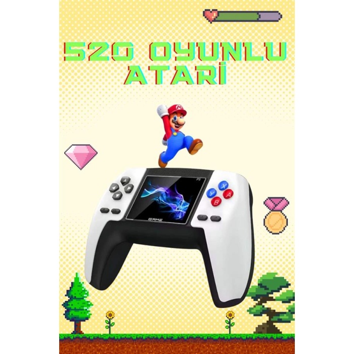 Retro Konsol P5 Uyumlu Taşınabilir 520 Oyunlu Kablosuz Game Stick -