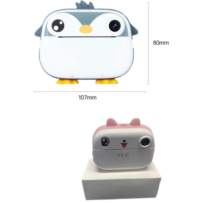 Çocuklara Özel Şirin Tasarımlı Mini Fotoğraf Yazıcısı 3 Adet Rulo Hediyeli -