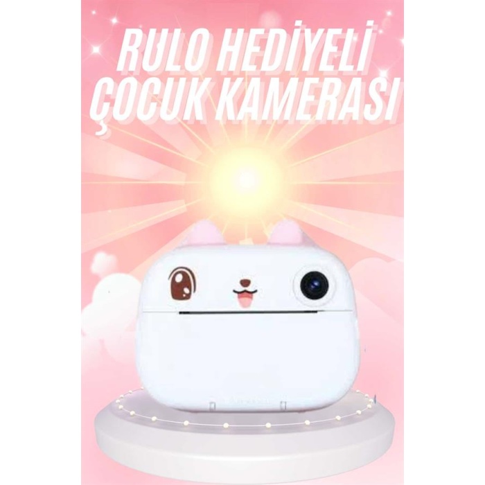Çocuklara Özel Şirin Tasarımlı Mini Fotoğraf Yazıcısı 3 Adet Rulo Hediyeli -