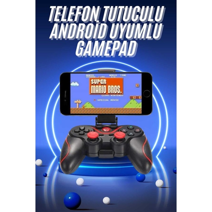 Joystik Gamepad Bluetooth Telefon Tutucu Oyun Kolu Telefon Android Uyumlu -