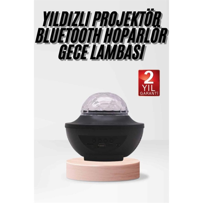 Çok Renkli Projektör Lamba Disko Topu Gece Lambası Kablosuz -