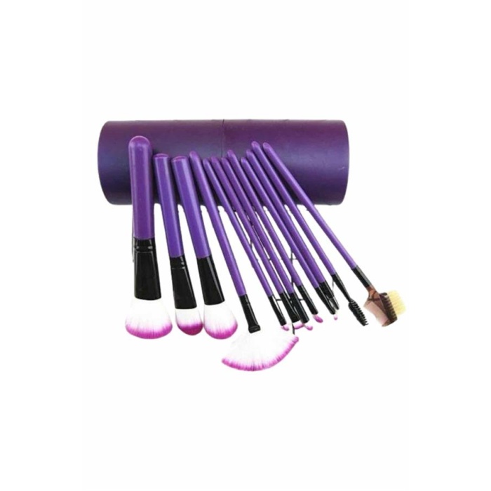 12 Parça Makyaj Fırçası Yumuşak Kıllı Profesyonel Fırça Seti Yüksek Kaliteli Pürüzsüz -