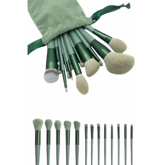 13 Parça Makyaj Fırça Seti Far Kontür Aydnlatıcı Fırçası İz Bırakmaz Hafif ve Yumuşak -