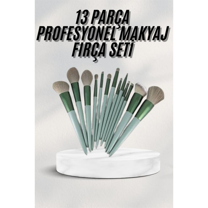 Dayanıklı Makyaj Fırçası Seti 13 Parça Yumuşak Kıllı Fırçalar Allık Fondöten Far Fırçası -