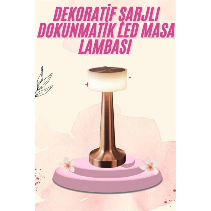 Dekoratif Masa Lambası Dokunmatik Renk Değiştirebilen Gece Lambası -