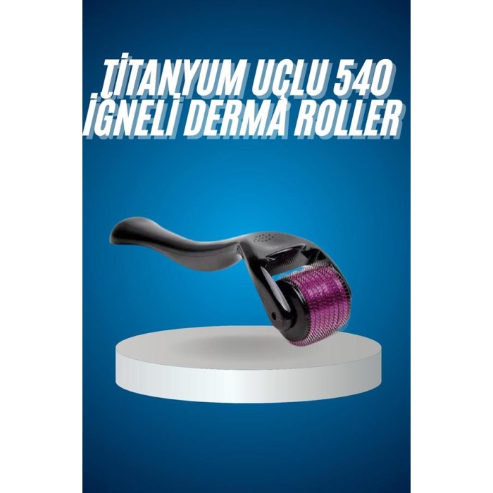 Titanyum Uçlu Derma Roller 540 İğneli 1 mm Gözenek Azaltıcı Akne İzlerine Uygun -