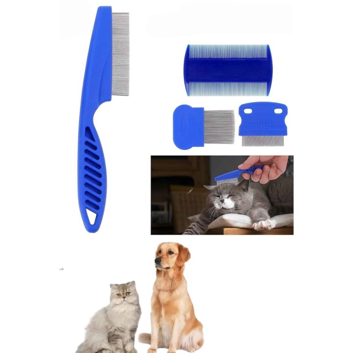 Tüy Fırçası Bit Tarağı Seti Evcil Hayvan Tüy Toplayıcı Bit Pire Önleyici Tarak -