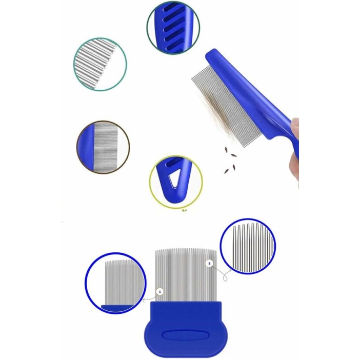 Tüy Fırçası Bit Tarağı Seti Evcil Hayvan Tüy Toplayıcı Bit Pire Önleyici Tarak -