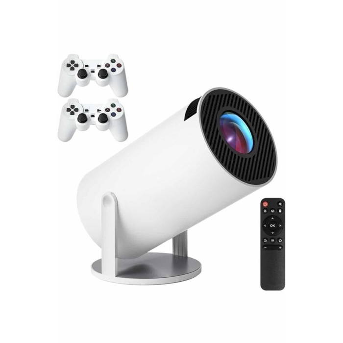 4K Wireless Çift Kollu Kumandalı Oyun Projeksiyonu Retro Video Oyunu -