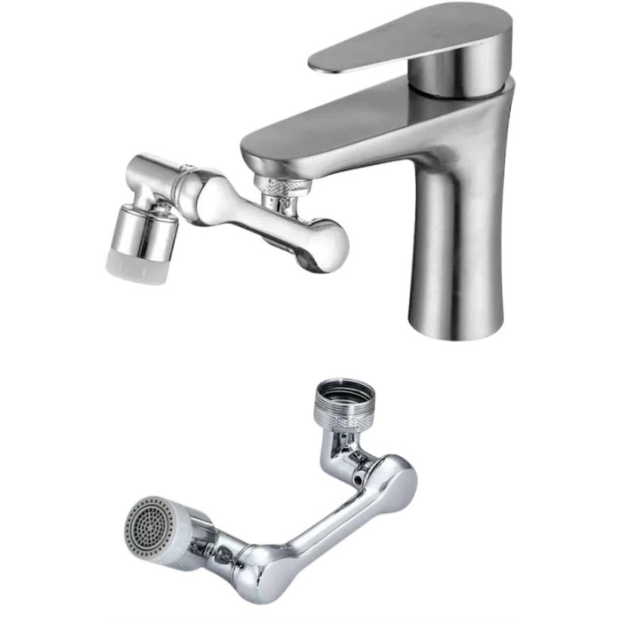 Mutfak Musluk Başlığı 1080 Derece Dönebilir Oynar Başlıklı Musluk Aparatı -