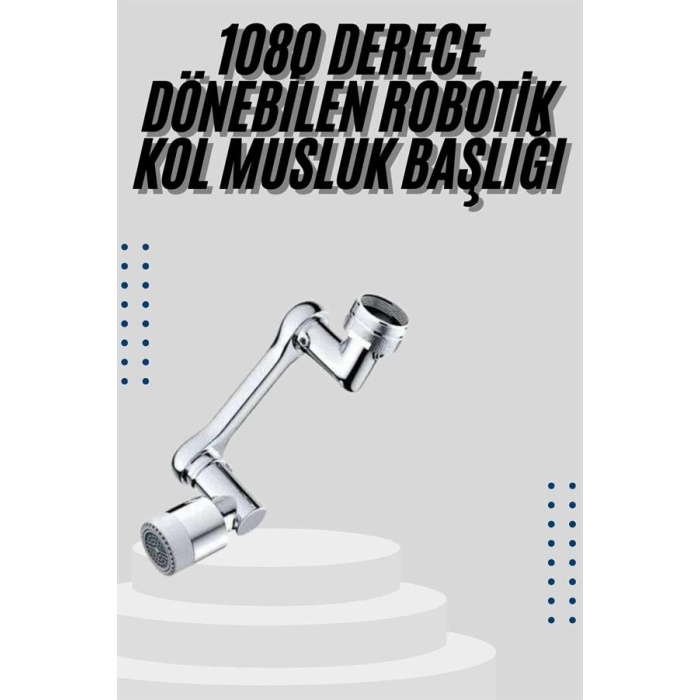 Mutfak Musluk Başlığı 1080 Derece Dönebilir Oynar Başlıklı Musluk Aparatı -