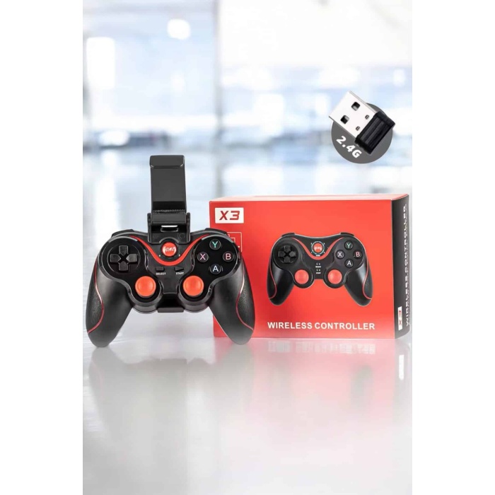 Android Uyumlu Gamepad X3 Game Stick Oyun Kolu Bluetooth Bağlantılı -