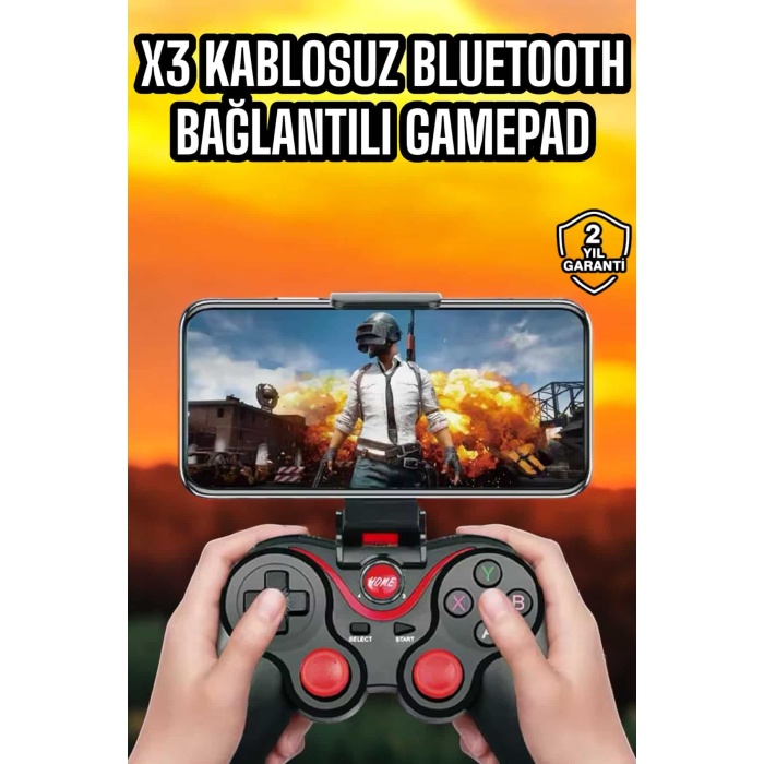 Android Uyumlu Gamepad X3 Game Stick Oyun Kolu Bluetooth Bağlantılı -