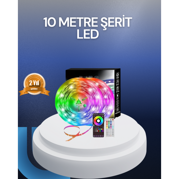 10 Metre USB Smart Şerit Led Kumandalı Telefon Kontrollü -