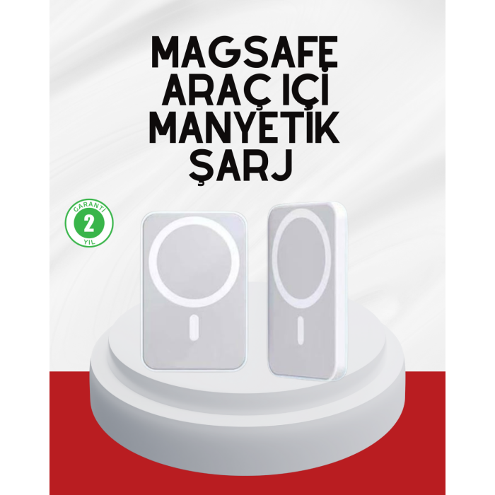 Şık Tasarımlı MagSafe Araç Telefon Tutucu Type-C Girişli -