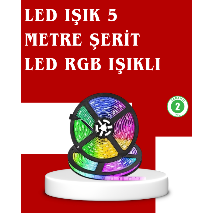 5 Metre Kumandalı RGB Şerit LED Aydınlatma -