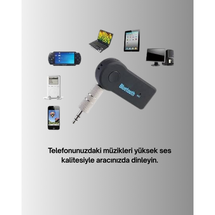 Bluetooth Destekli AUX Müzik ve Konuşma Cihazı -