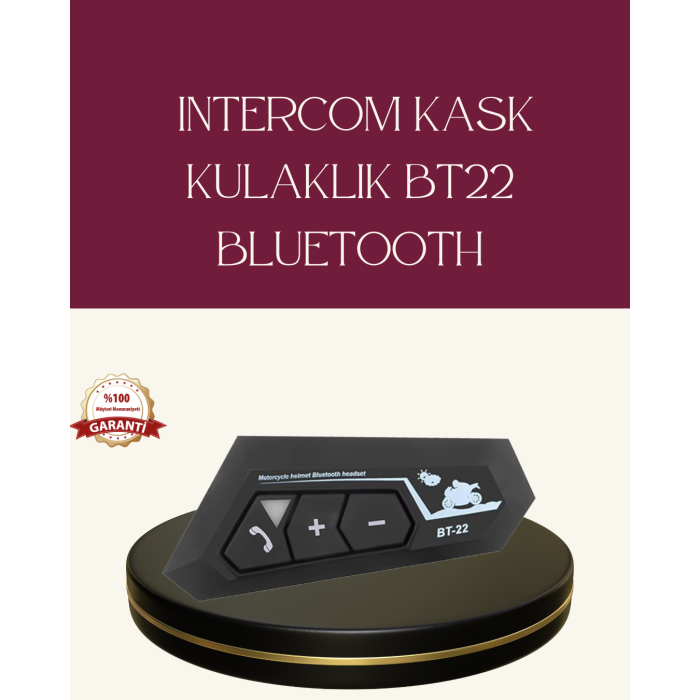 Motosiklet Sürüşleri İçin BT22 Kask Bluetooth Kulaklık Mikrofonlu -
