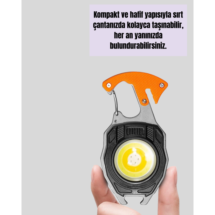 Taşınabilir Çok Amaçlı LED Işıklı Anahtarlık -