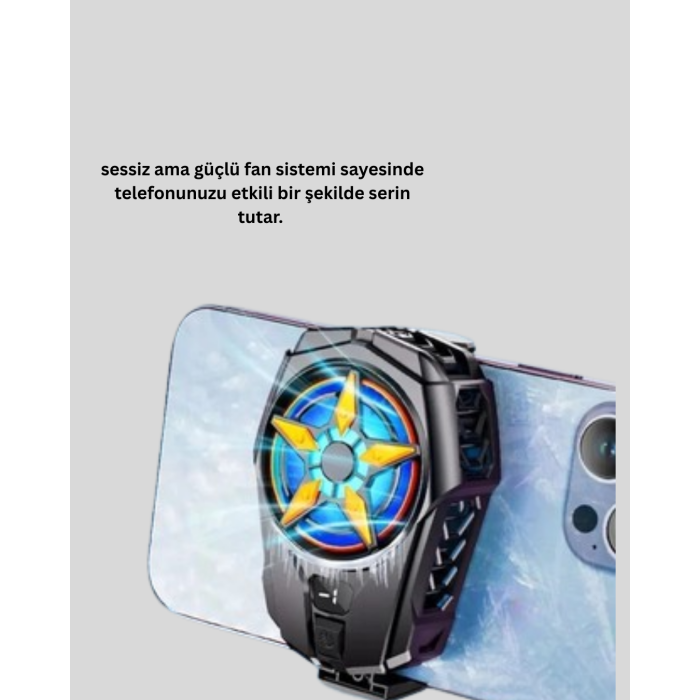 Oyunlar İçin Güçlü Telefon Soğutucu Fan Dijital Ekranlı -
