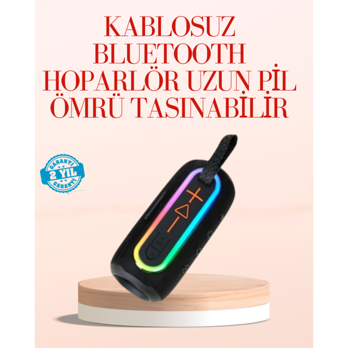 Taşınabilir Bluetooth Hoparlör Kırmızı IP67 Su Geçirmez -