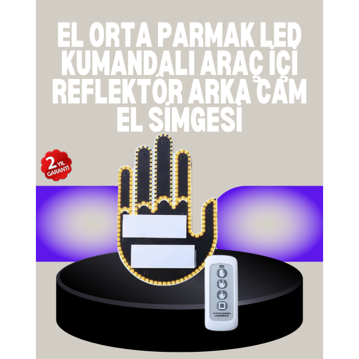 A Kalite Uzaktan Kumandalı LED Park Uyarı Işığı El Figürlü Model -