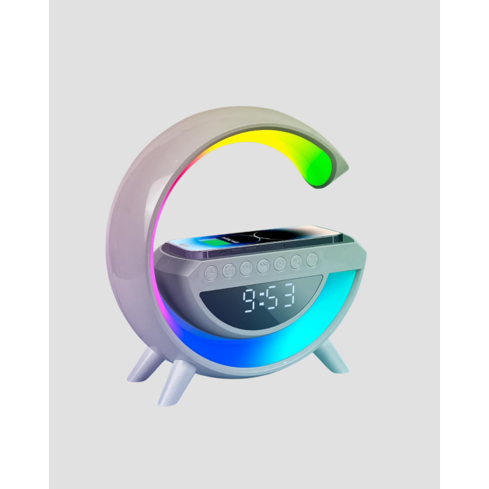 15W Hızlı Şarj Destekli LED Atmosfer Işığı ve Alarm Fonksiyonlu Lamba -