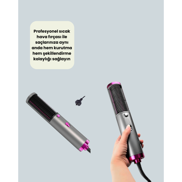 Elektriklenme Önleyici İyonik Saç Şekillendirme Fırçası -