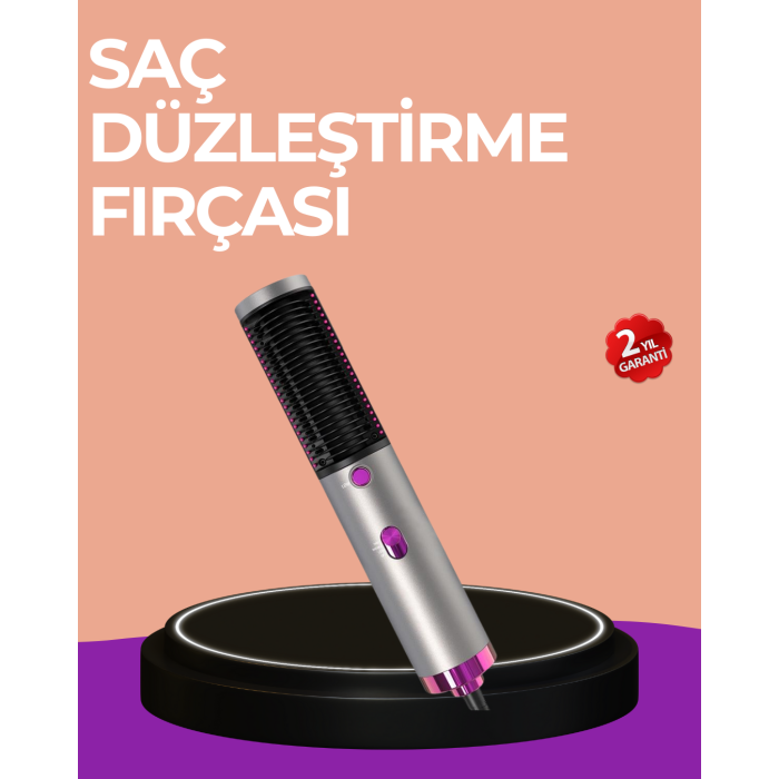 Hacim Veren ve Saç Elektriklenmesini Önleyen Sıcak Hava Fırçası -