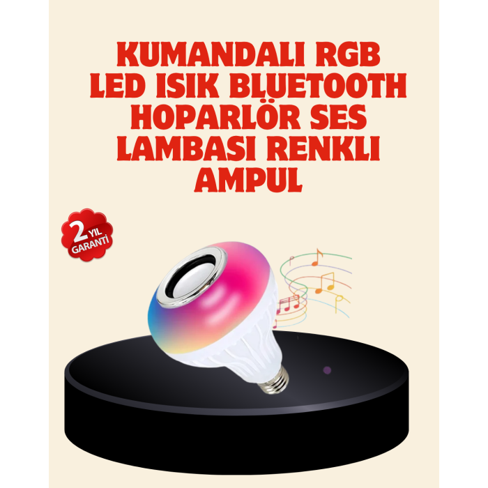 Bluetooth Bağlantılı RGB LED Ampul – Şık ve Fonksiyonel -