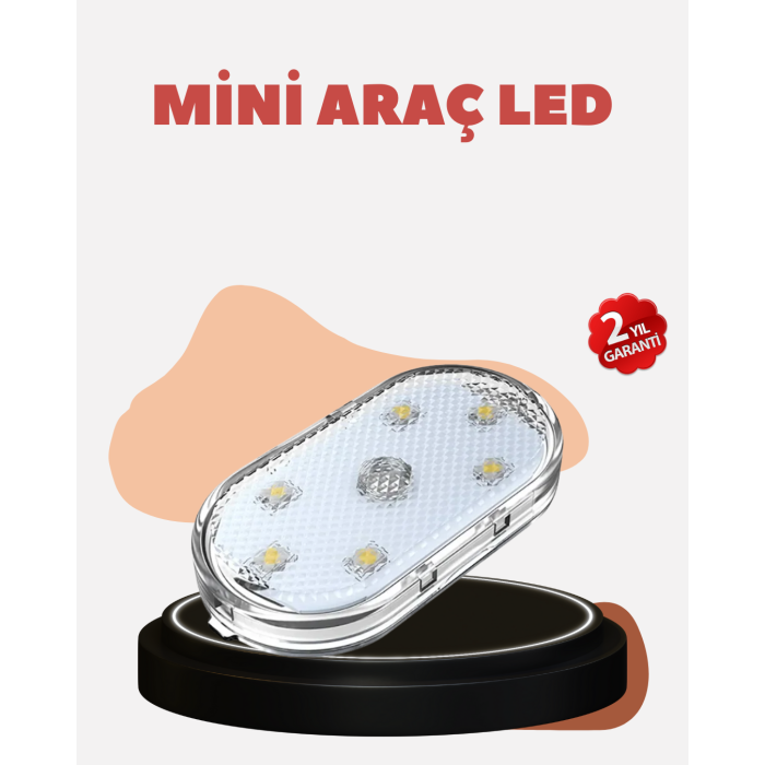 USB Şarjlı Kablosuz Manyetik Montajlı Mini LED Işık -