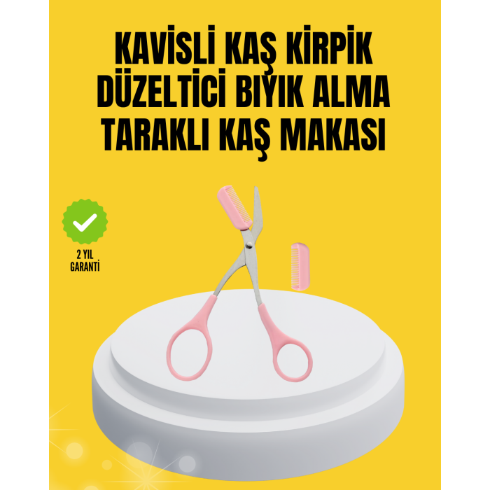 Kaş, Kirpik ve Tırnak Çevresi Temizliği İçin Çok Fonksiyonlu Makas -