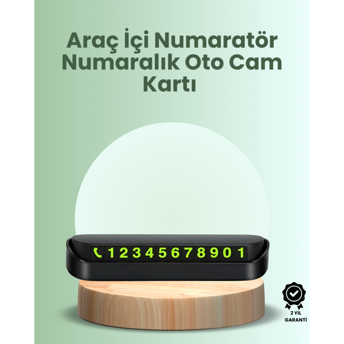 Kompakt Fosforlu Park Numaratörü – Gündüz Şıklığı, Gece Görünürlüğü -