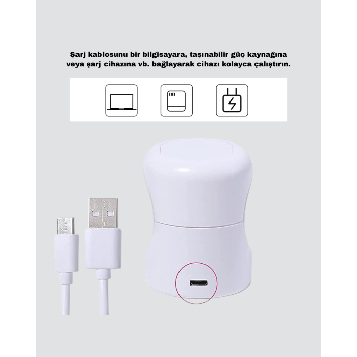 USB Bağlantılı Tırnak Kurutucu – Bilgisayar ve Powerbank ile Uyumlu -