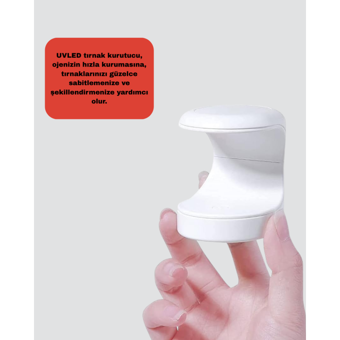 Mini Tırnak Kurutucu – Hızlı Kurutma İçin UVLED Işık Teknolojisi -