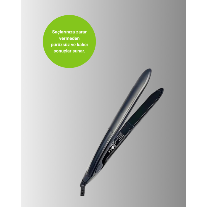 Profesyonel 2025 Saç Düzleştirici Isı Ayarlı Titanyum Seramik Plakalı A Kalite Orijinal -