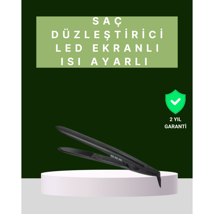 2025 Isı Ayarlı Titanyum Kaplama Seramik Plakalı Saç Düzleştirici Dijital Ekranlı A Kalite -