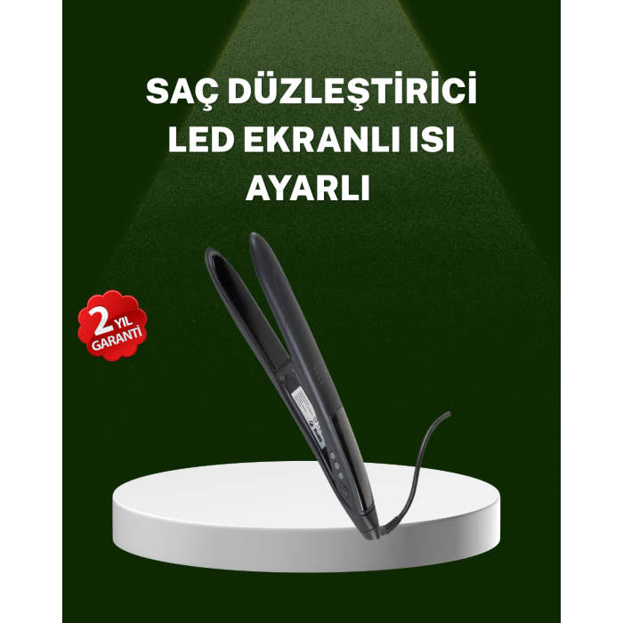 Isı Ayarlı 2025 Titanyum Kaplama Seramik Plakalı Saç Düzleştirici A Kalite Orijinal -