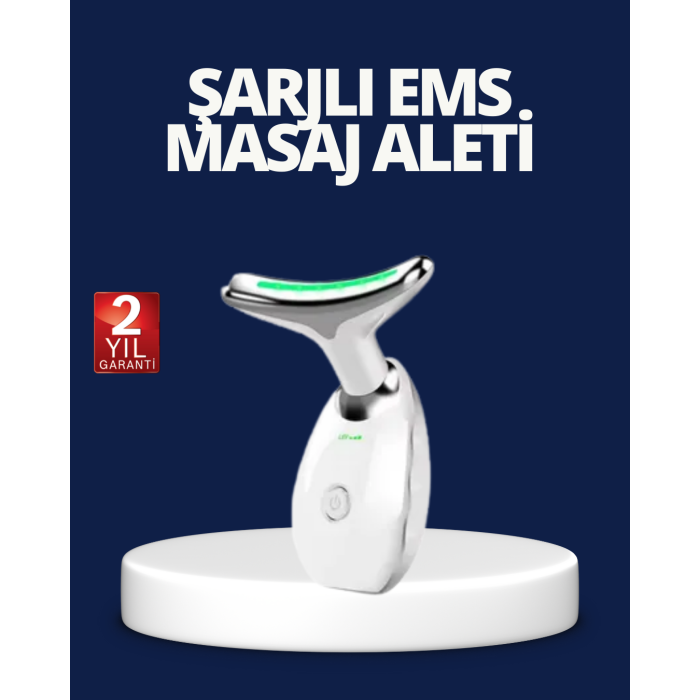 Yüz ve Boyun Sıkılaştırıcı Cilt Bakım Cihazı | EMS Mikro Akım & Kırışıklık Giderici -