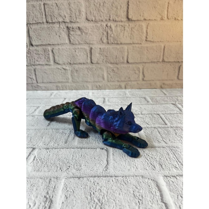 Rainbow hareketli kurt masa dekoru esnek eklem yapılı -