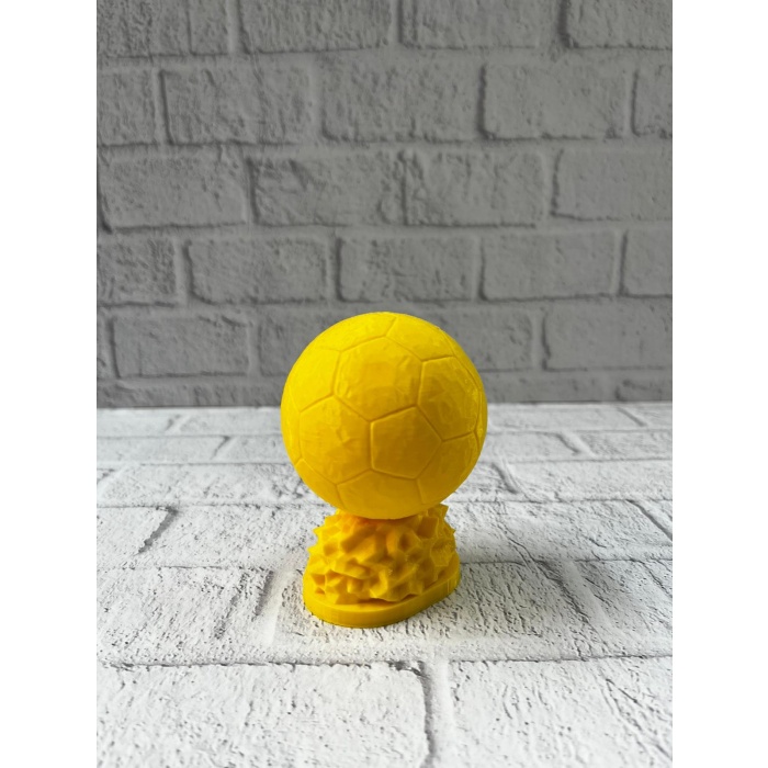Mini FIFA Futbol Topu Biblo Sarı Renk 10cm Spor Temalı Dekor -