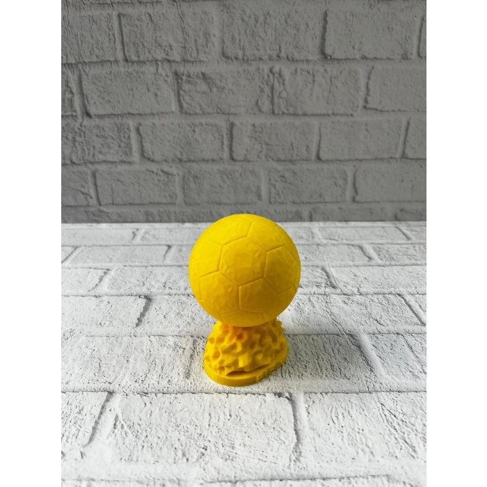 Mini FIFA Futbol Topu Biblo Sarı Renk 10cm Spor Temalı Dekor -