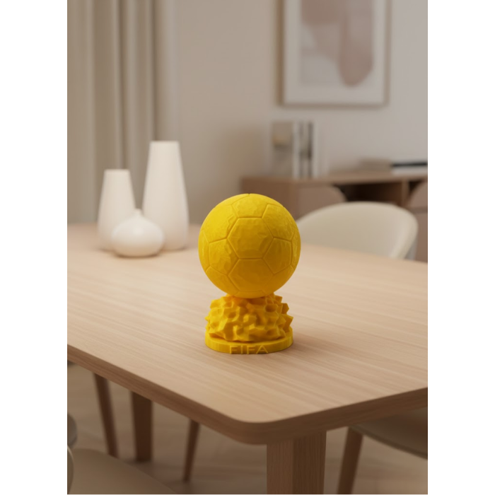 Sarı FIFA Topu Dekoratif Biblo 10cm Modern Masa Üstü Aksesuar -