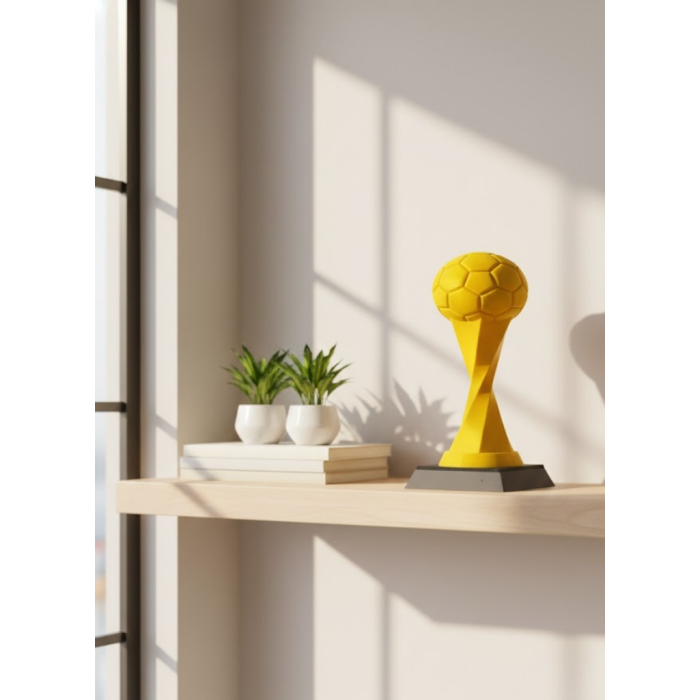 Toplu Kupa Sarı 21cm Dekoratif Ödül Tasarım Biblo -