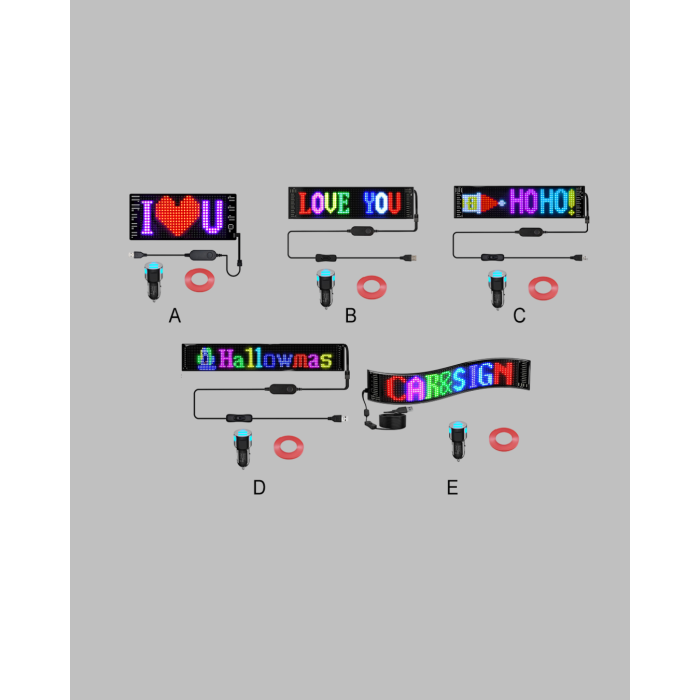 RGB Renkli LED Ekran Tabela USB Bağlantılı ve Kayan Yazı Destekli -