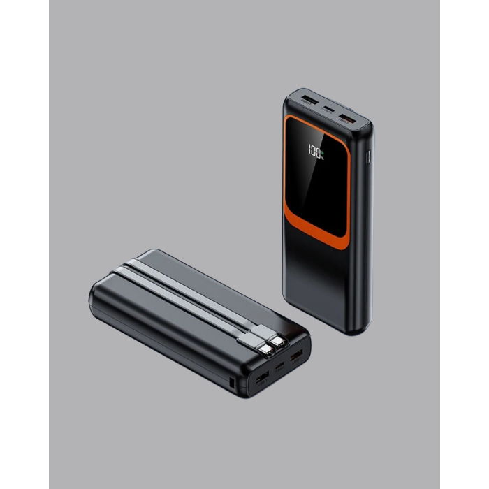 Powerbank 20000 mAh 22.5W Hızlı Şarjlı ve Kompakt Çoklu Kablo Çıkışlı -