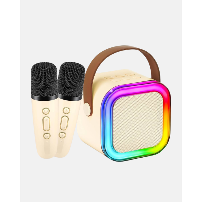 Taşınabilir Karaoke Hoparlör Bluetooth 5.0 ve Çift Mikrofonlu -