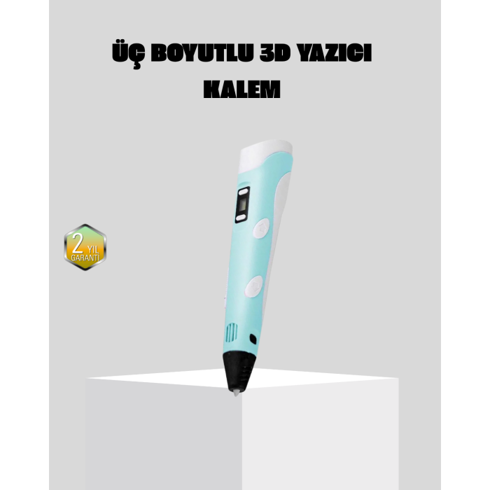 3D Kalem Ergonomik ve 1.75 mm Filament Destekli FDM Yazıcı Kalemi -