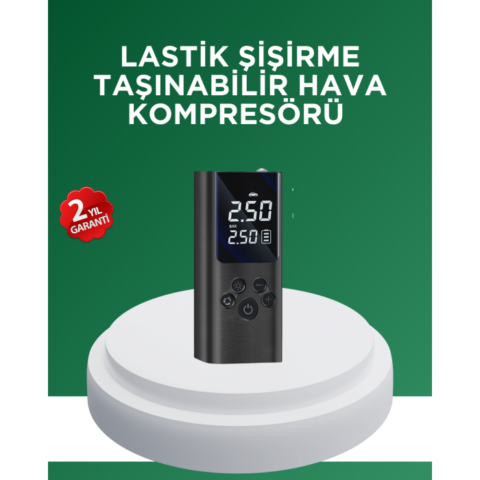 Dijital Lastik Pompası Çok Amaçlı Taşınabilir Kompresör -
